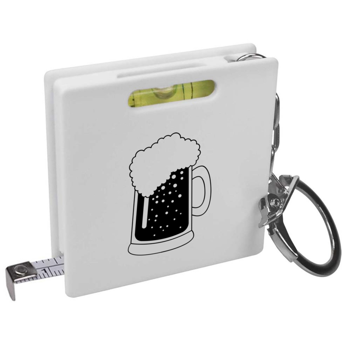 'Pint Of Beer' Keyring Tape Measure / Spirit Level Tool (KM00020590)