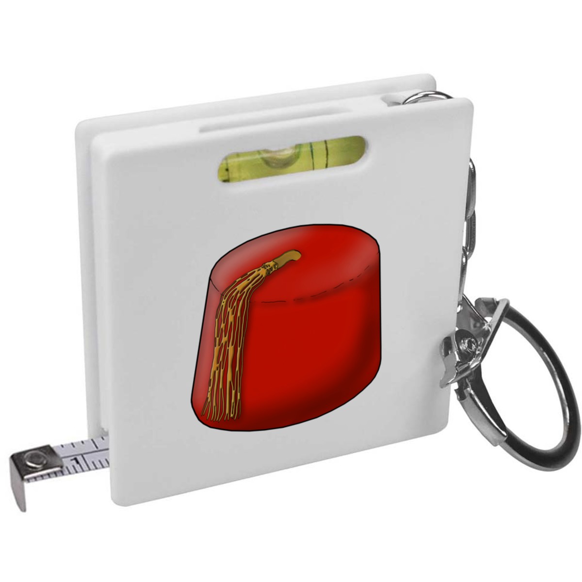 'Fez Hat' Keyring Tape Measure / Spirit Level Tool (KM00021400)