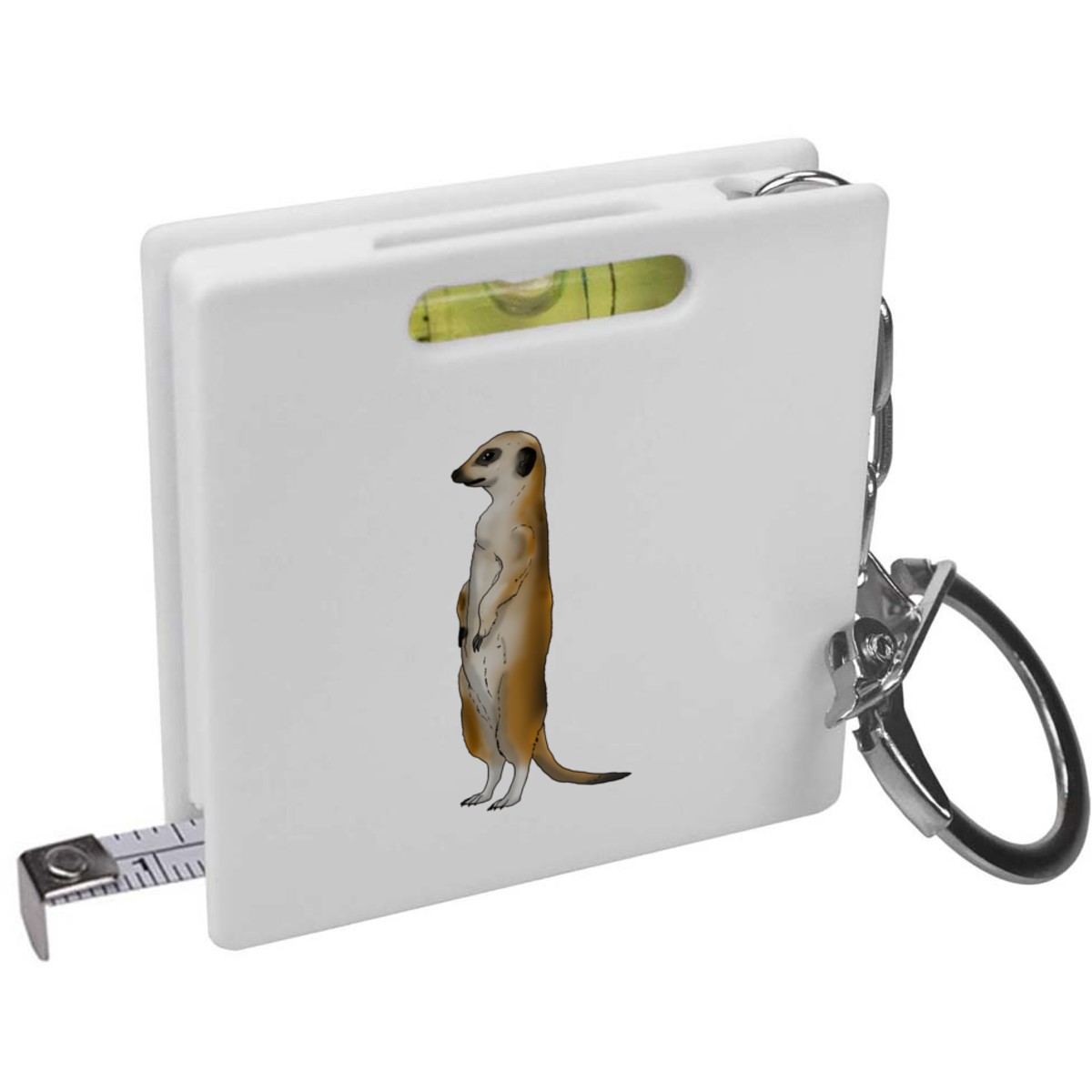 'Alert Meerkat' Keyring Tape Measure / Spirit Level Tool (KM00022042)