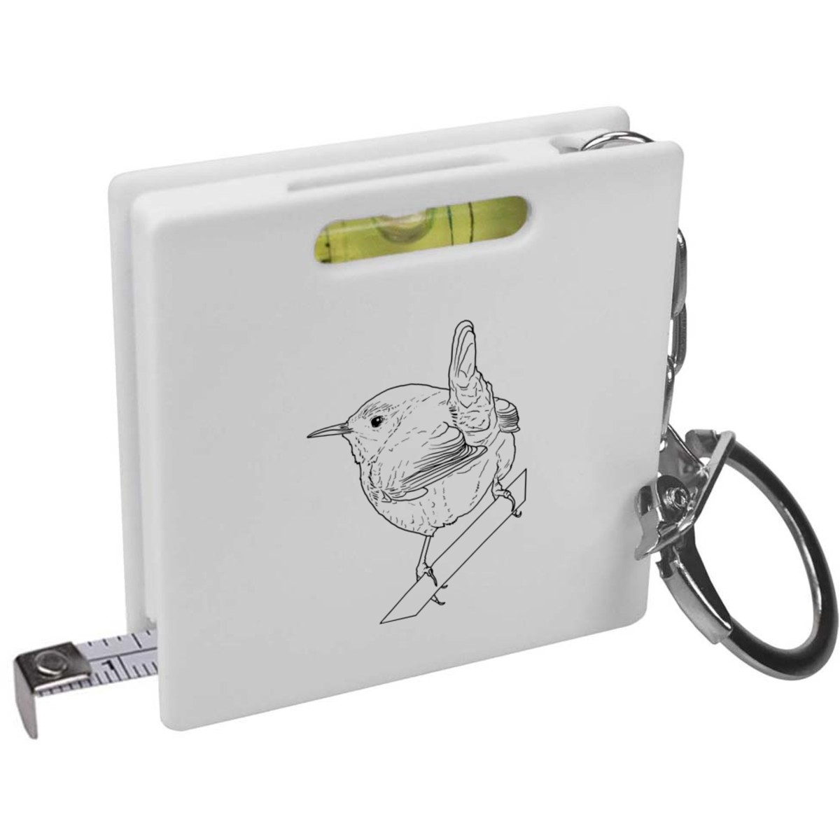 'Wren' Keyring Tape Measure / Spirit Level Tool (KM00022069)