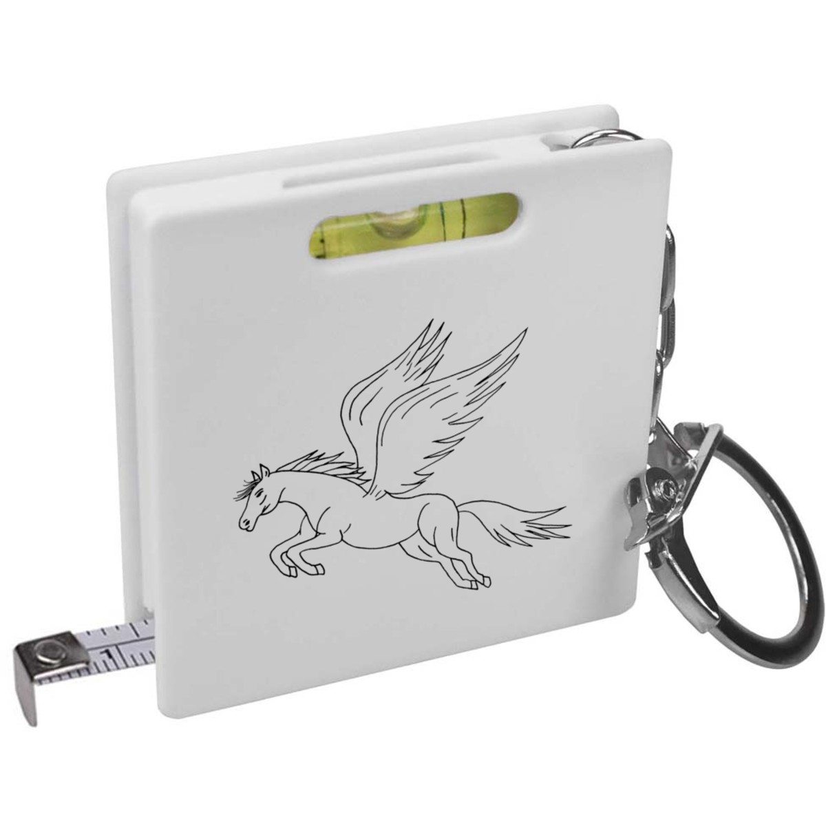 'Flying Pegasus' Keyring Tape Measure / Spirit Level Tool (KM00022224)