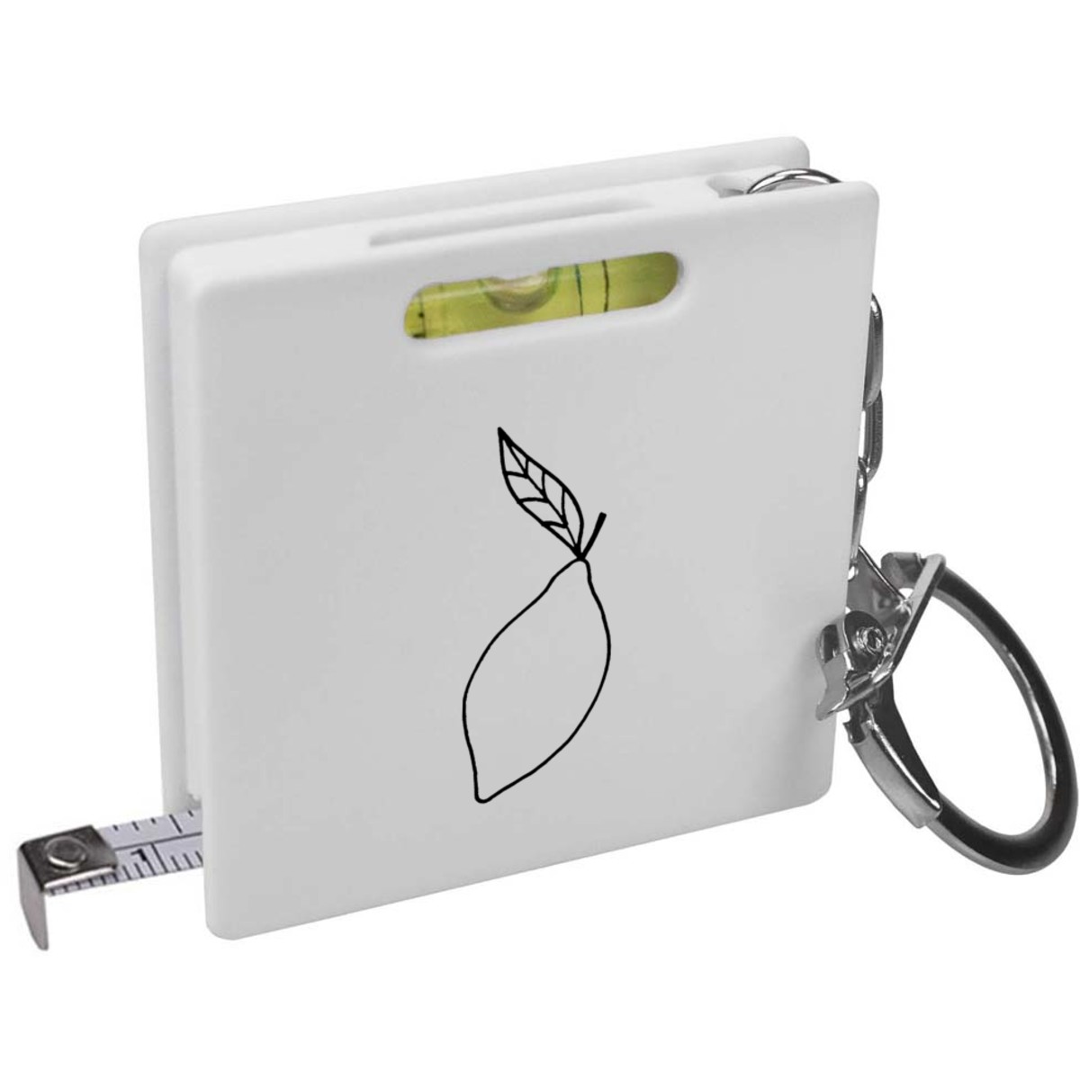 'Lemon' Keyring Tape Measure / Spirit Level Tool (KM00026387)