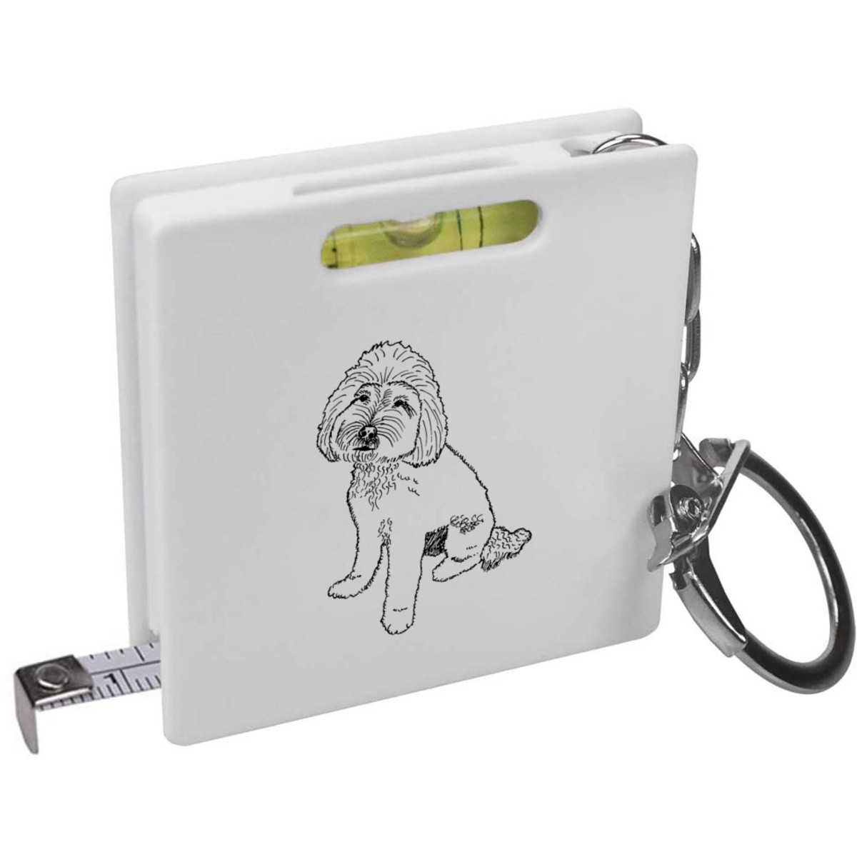 'Cockapoo' Keyring Tape Measure / Spirit Level Tool (KM00026410)