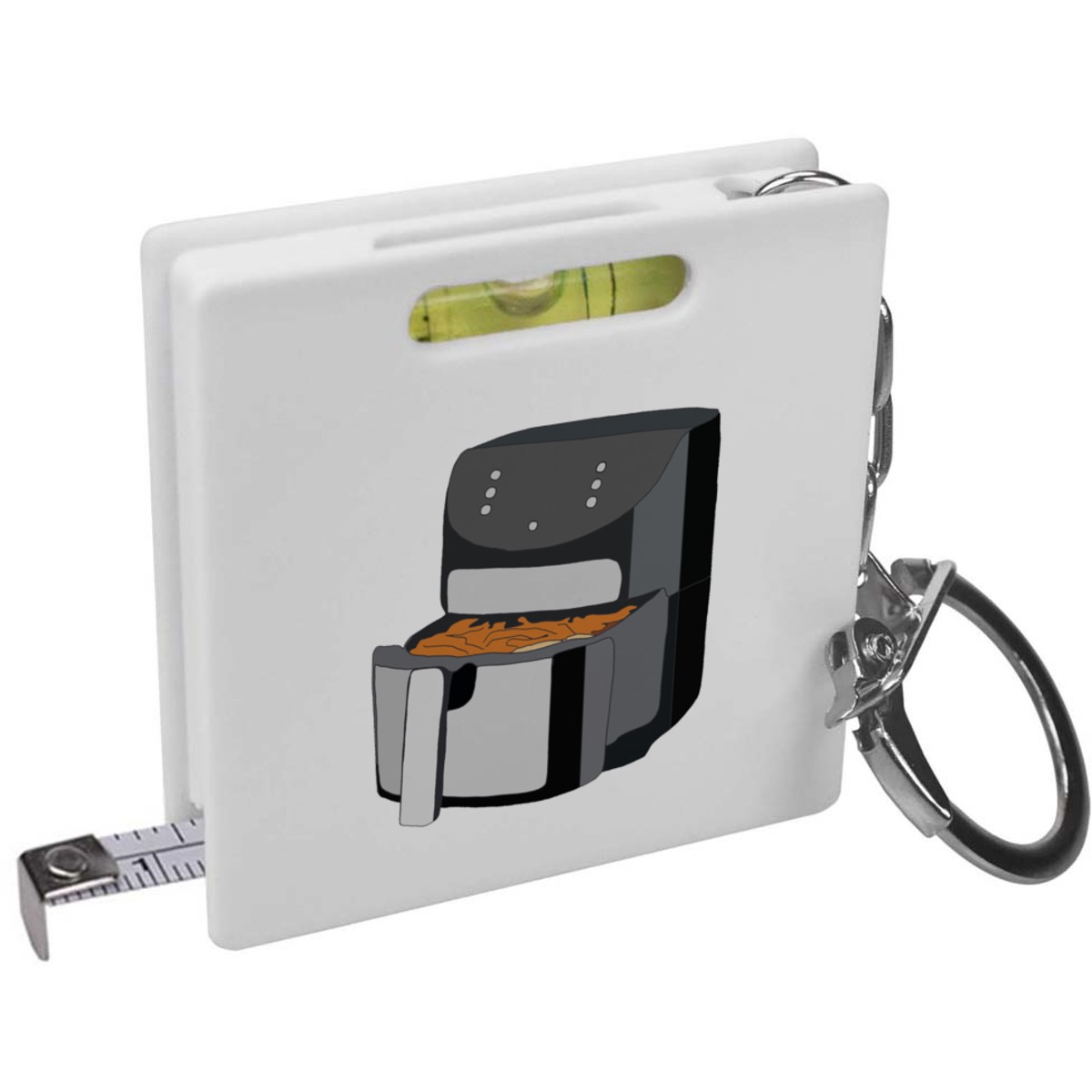 'Air Fryer' Keyring Tape Measure / Spirit Level Tool (KM00028635)