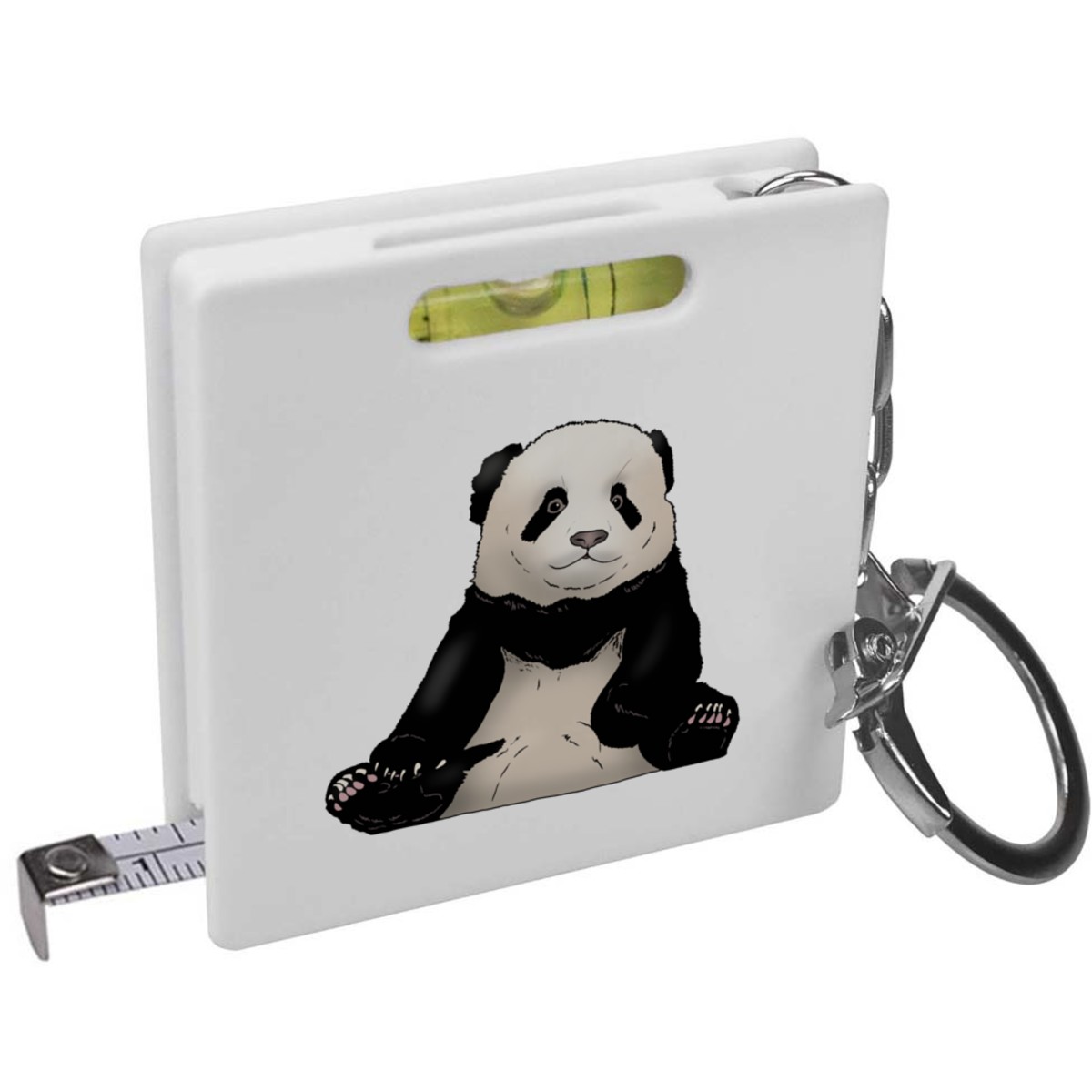 'Chubby Baby Panda' Keyring Tape Measure / Spirit Level Tool (KM00032018)
