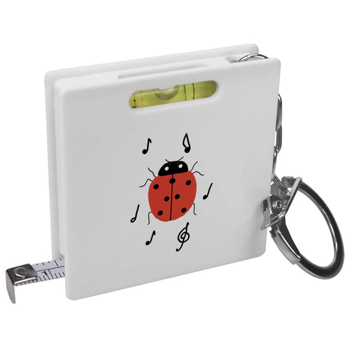 'Musical ladybird' Keyring Tape Measure / Spirit Level Tool (KM00033194)