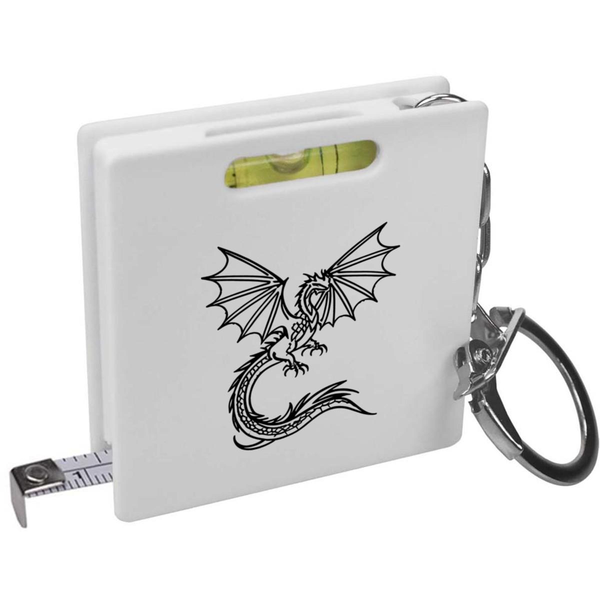 'Dragon In Flight' Keyring Tape Measure / Spirit Level Tool (KM00035069)