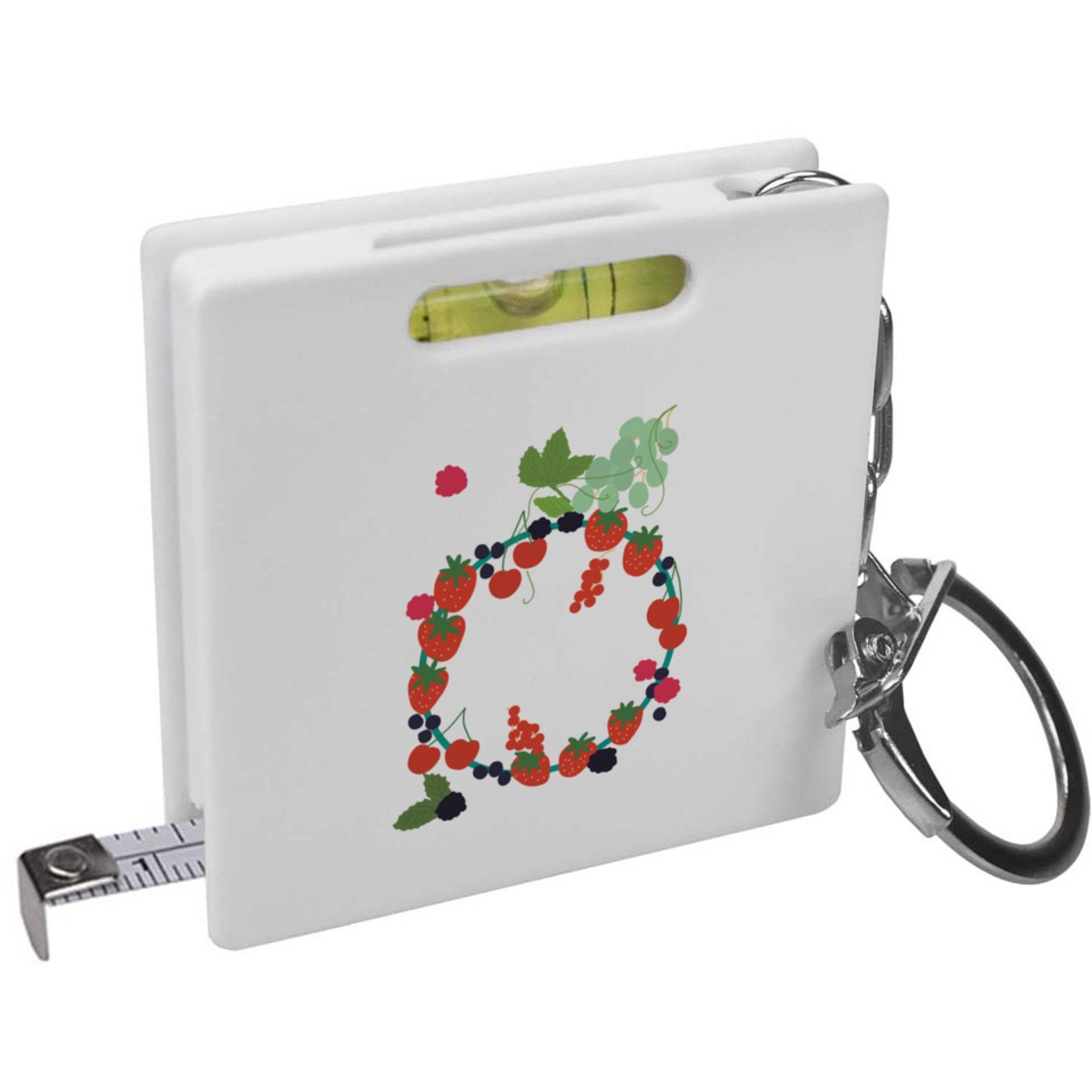'Delicious Summer Fruits' Keyring Tape Measure / Spirit Level Tool (KM00039049)