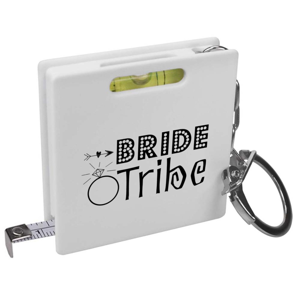 'Bride Tribe' Keyring Tape Measure / Spirit Level Tool (KM00039190)