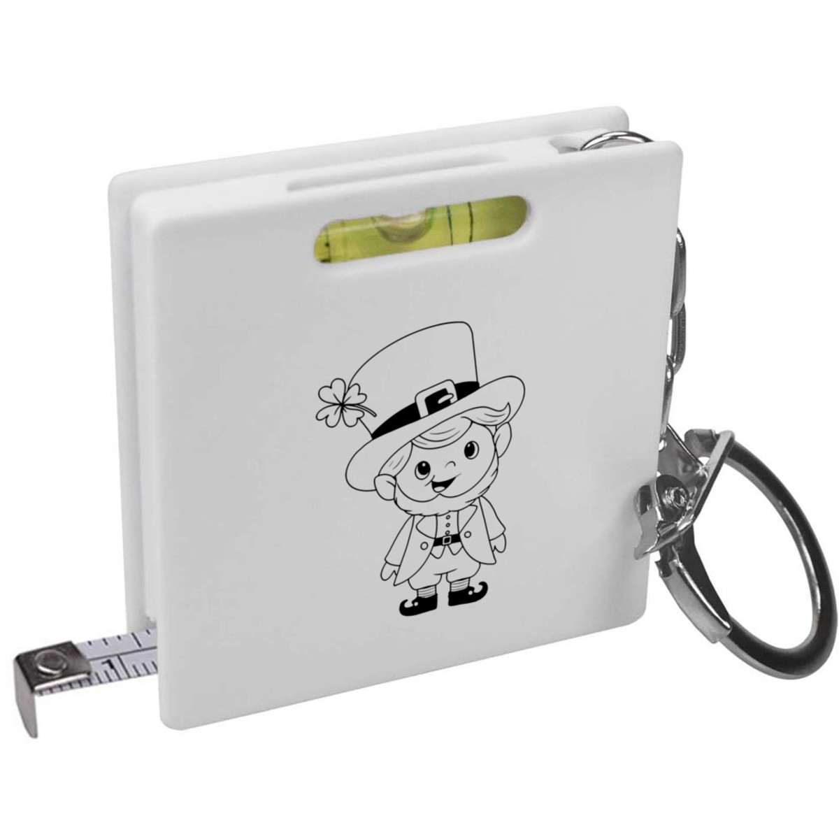 'Irish Leprechaun' Keyring Tape Measure / Spirit Level Tool (KM00040716)
