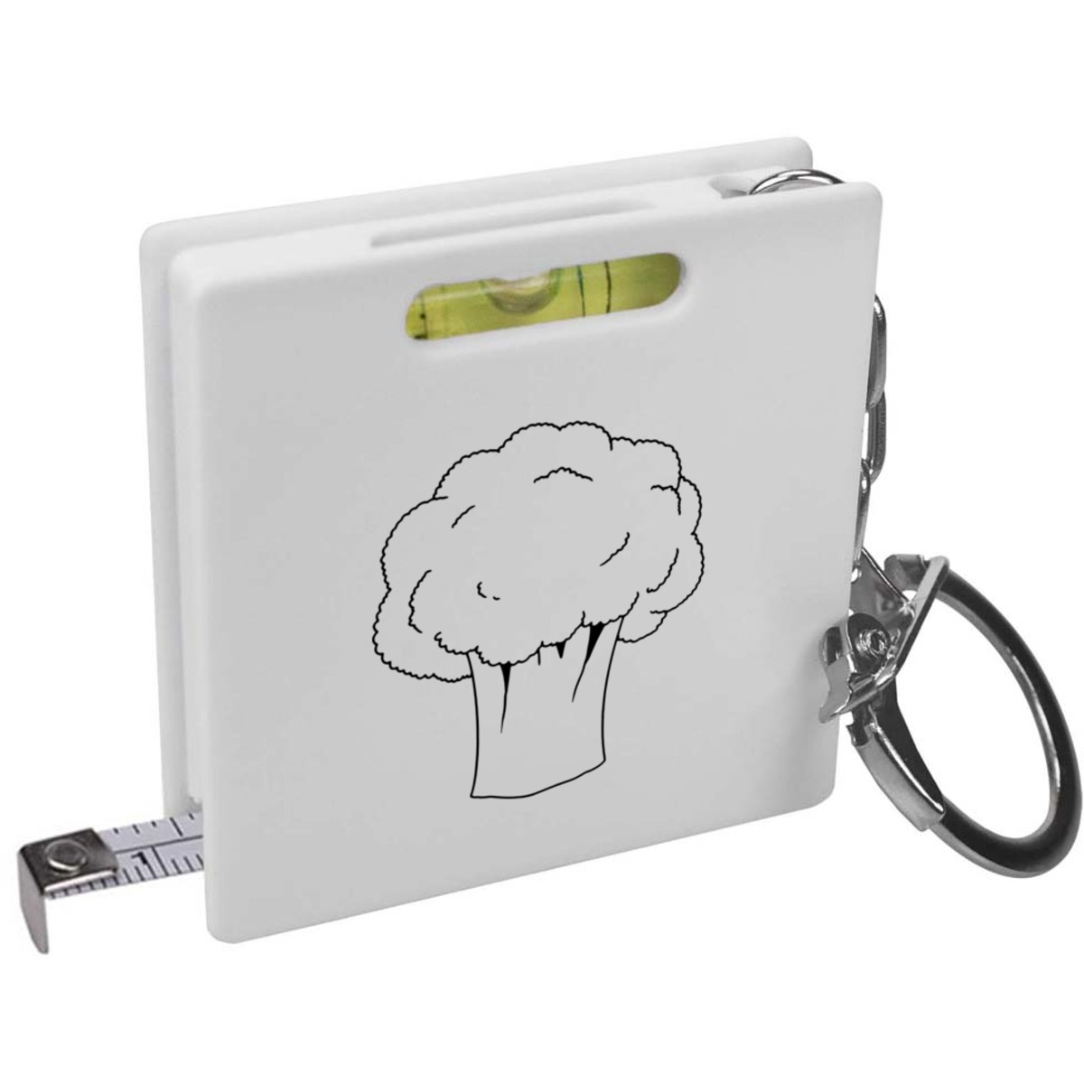 'Broccoli' Keyring Tape Measure / Spirit Level Tool (KM00042035)