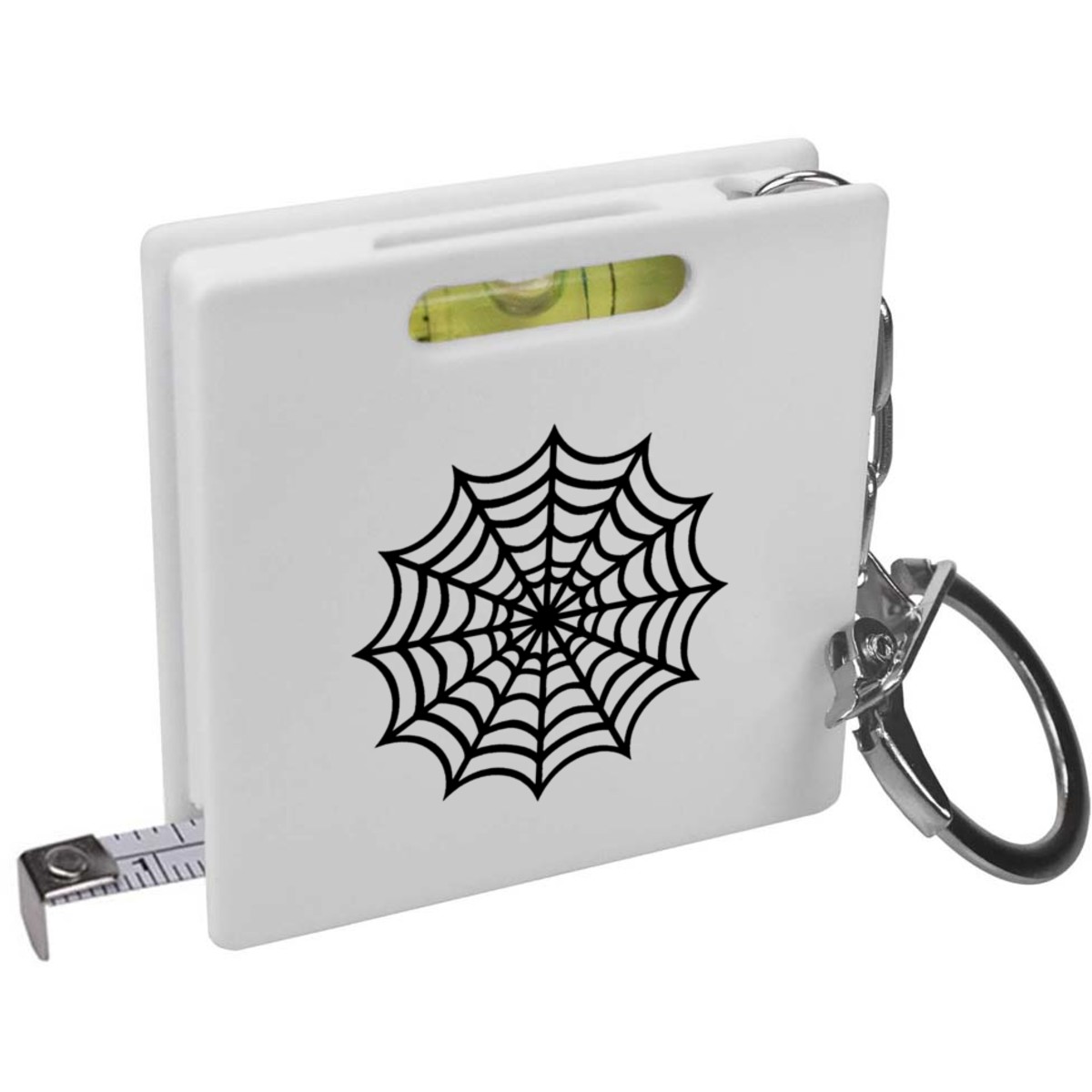 'Spider's Web' Keyring Tape Measure / Spirit Level Tool (KM00044074)