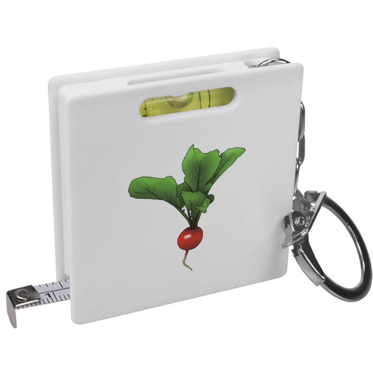 'Radish Vegetable' Keyring Tape Measure / Spirit Level Tool (KM00044216)