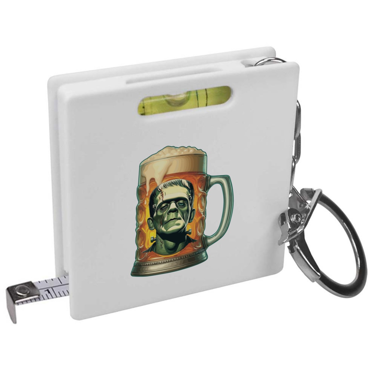 'Frankenstein Beer Stein' Keyring Tape Measure / Spirit Level Tool (KM00045680)