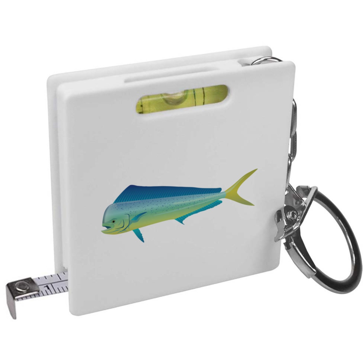 'Mahi Mahi Fish' Keyring Tape Measure / Spirit Level Tool (KM00047616)