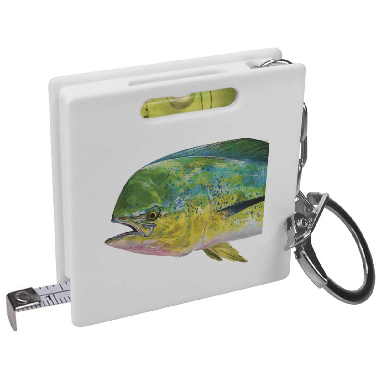 'Mahi Mahi Fish' Keyring Tape Measure / Spirit Level Tool (KM00051615)