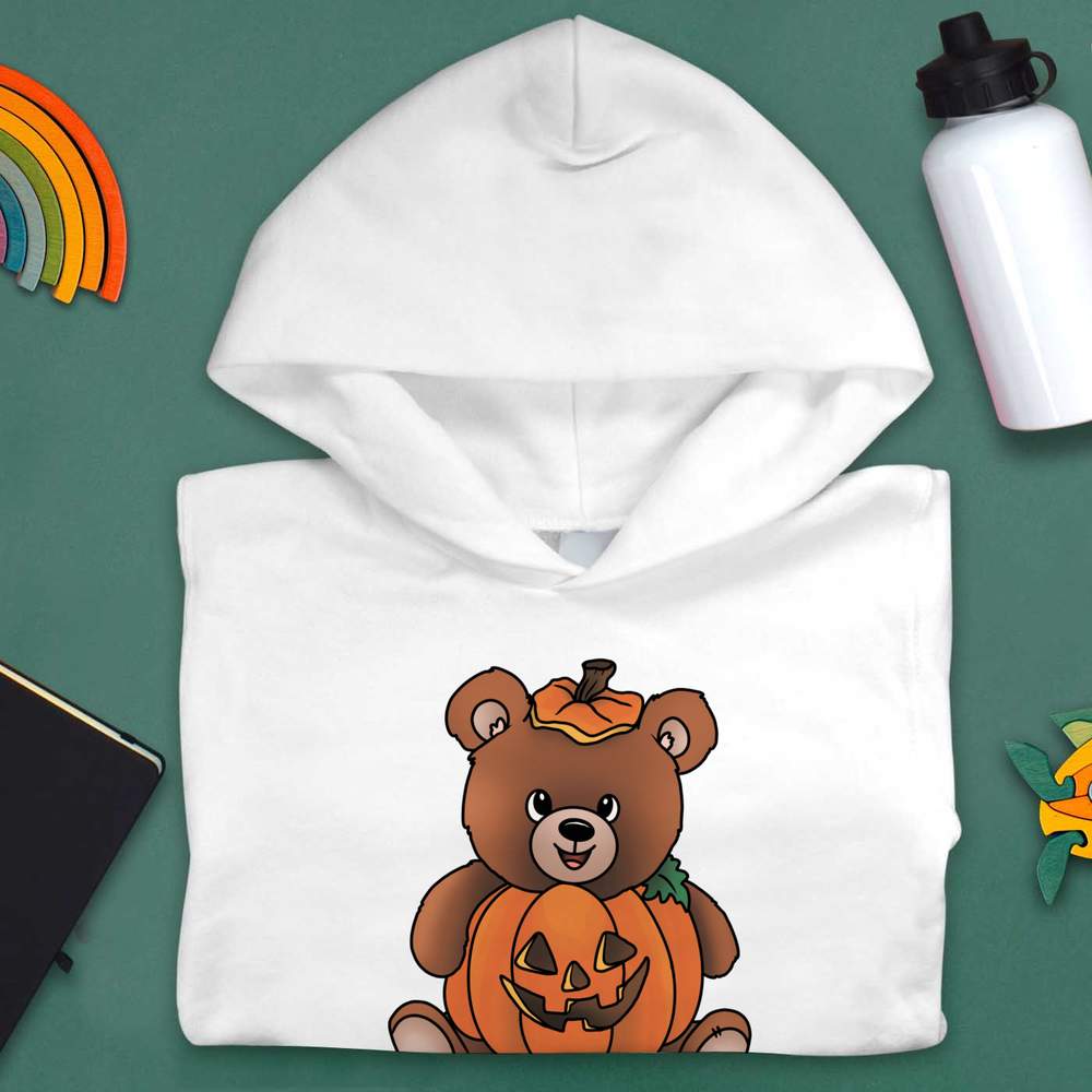 'Pumpkin Bear' Children's Hoodie / Hooded Sweater (KO049200) - Picture 15 of 15