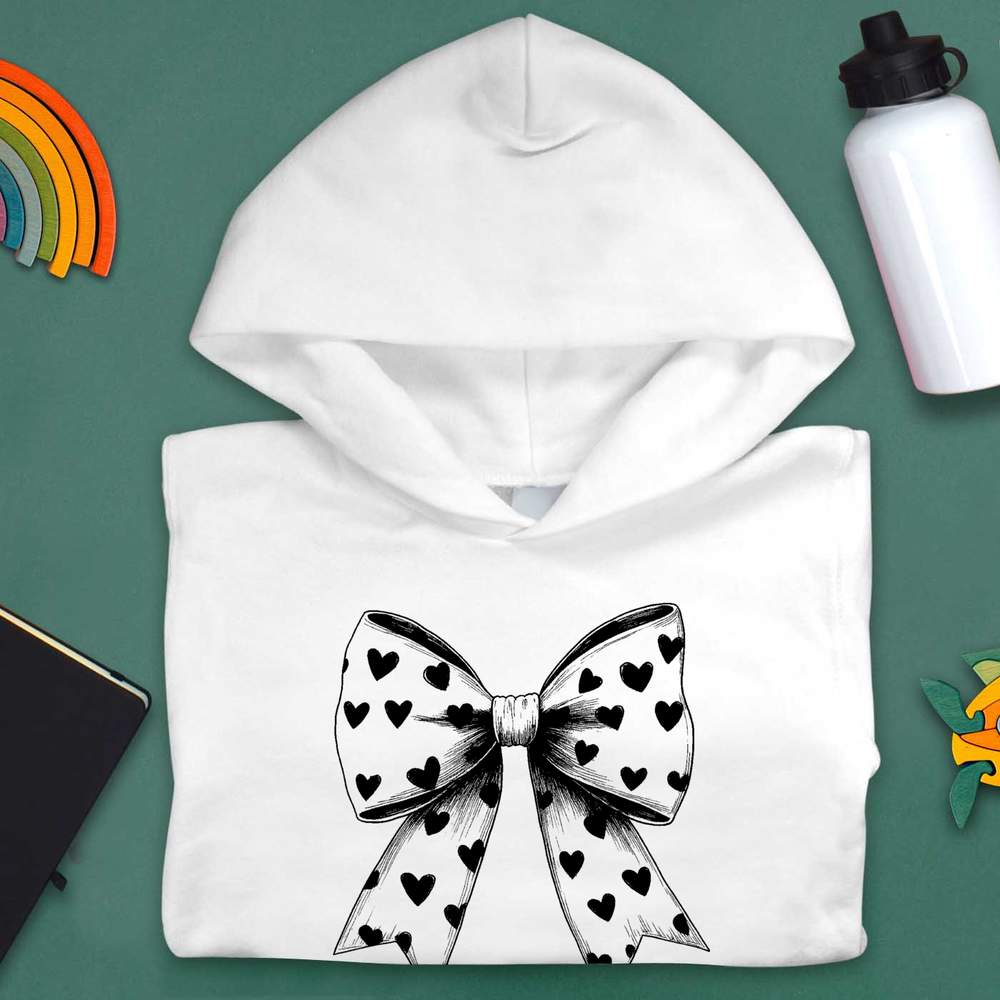 'Coquette Bow with Hearts' Children's Hoodie / Hooded Sweater (KO052334) - Picture 15 of 15