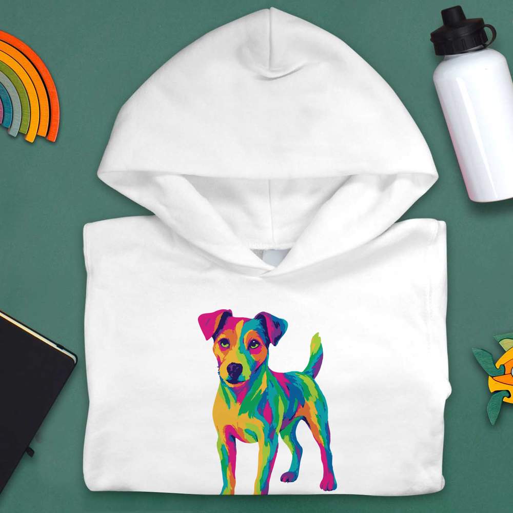 'Pop Art Jack Russell' Children's Hoodie / Hooded Sweater (KO054448) - Picture 15 of 15