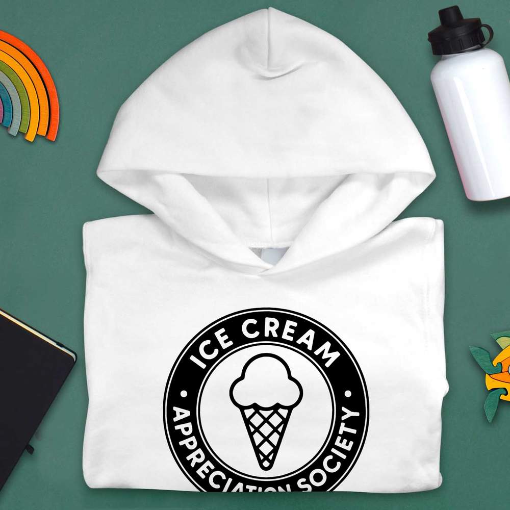 "Ice Cream Appreciation Society" Kinder Hoodie / Kapuzenpullover (KO055191) - Bild 15 von 15