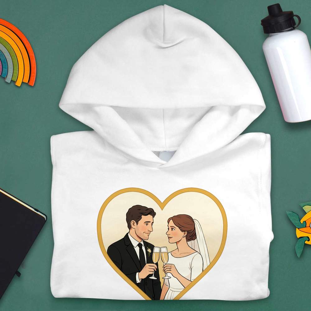 'Loved Up Bride & Groom' Children's Hoodie / Hooded Sweater (KO055830) - Picture 15 of 15