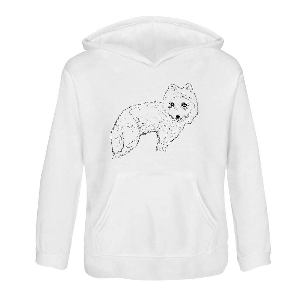 'Arctic Fox' Children's Hoodie / Hooded Sweater (KO012153)