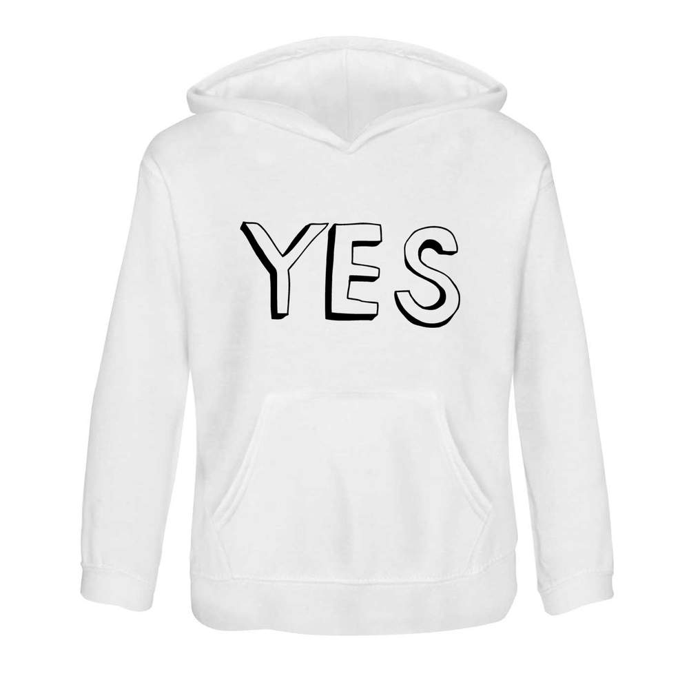 'Yes Text' Children's Hoodie / Hooded Sweater (KO012548)