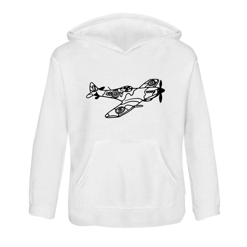 'Spitfire Plane' Children's Hoodie / Hooded Sweater (KO018399)