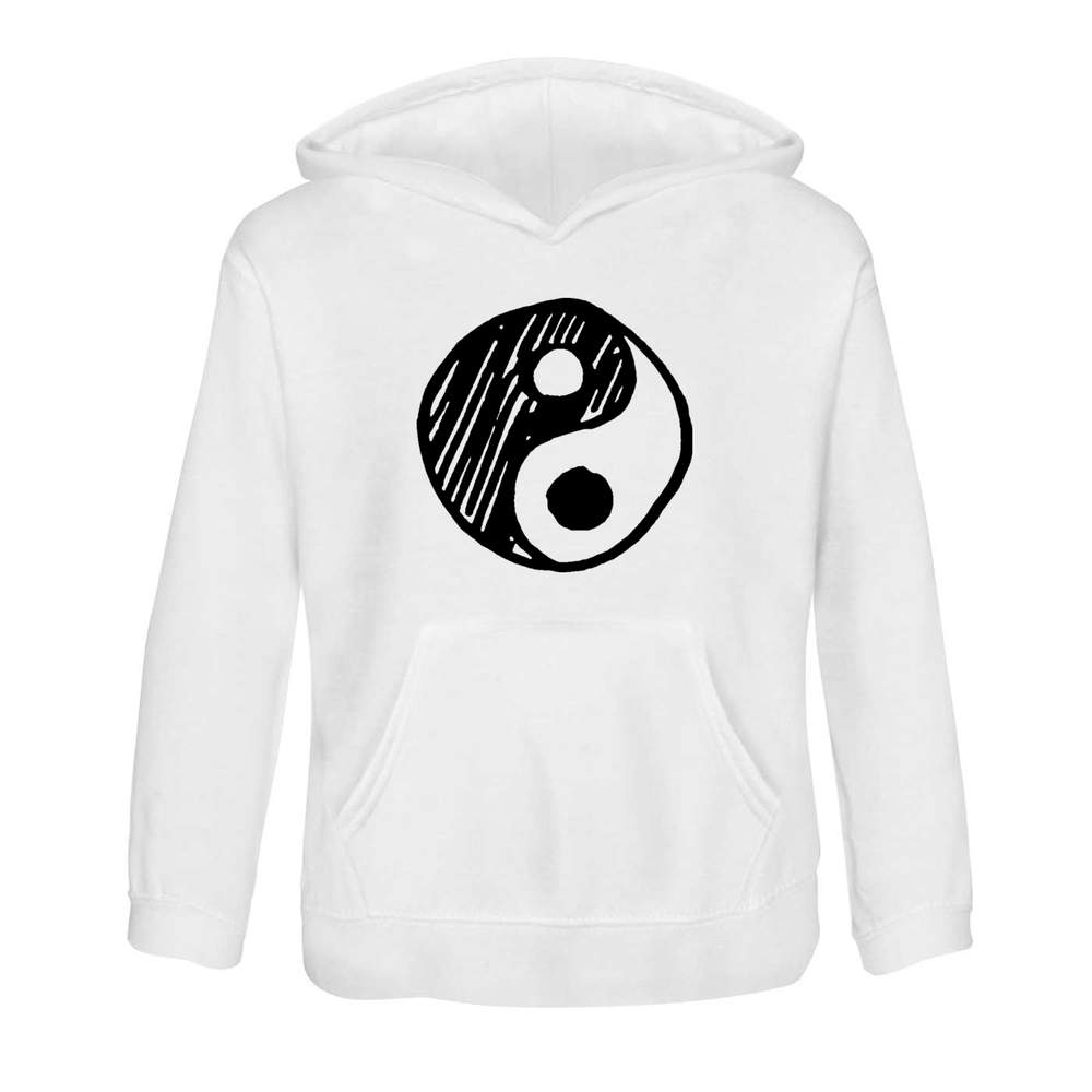 'Yin & Yang' Children's Hoodie / Hooded Sweater 5-6 Years (KO00026617)