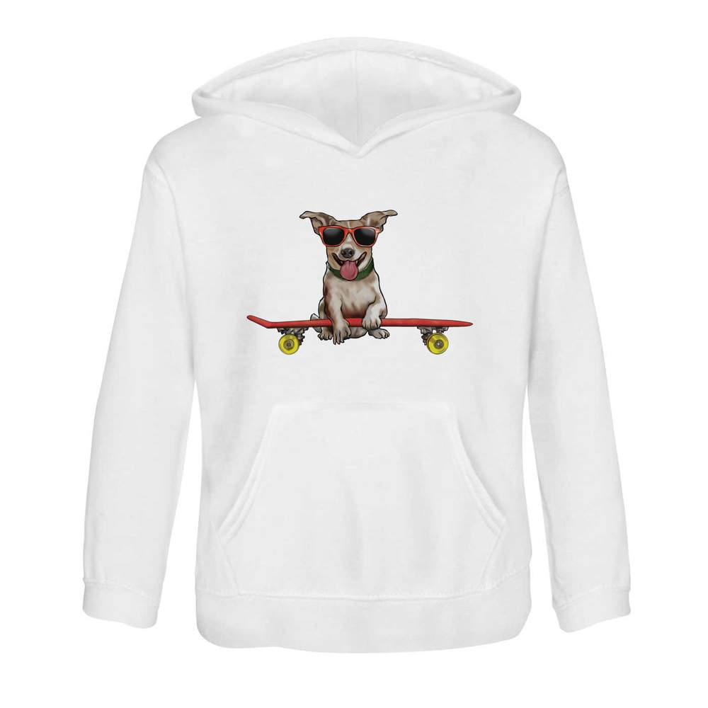 'Cool Skateboard Dog' Children's Hoodie / Hooded Sweater (KO031164)