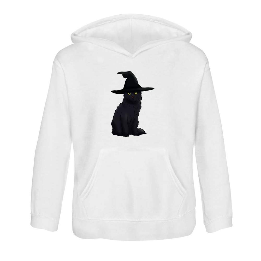'Witch Cat' Children's Hoodie / Hooded Sweater (KO034872)