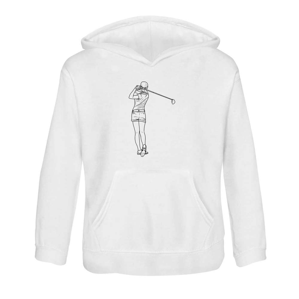 'Female Golfer' Children's Hoodie / Hooded Sweater (KO035280)