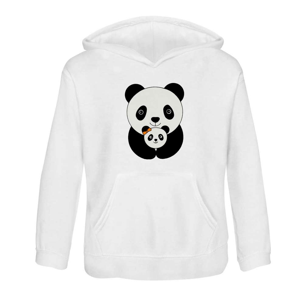 'Panda Mother & Cub' Kids Hoodie / Sweatshirt - Childrens Hooded Jumper for School, Sports and Outdoors (KO036445)