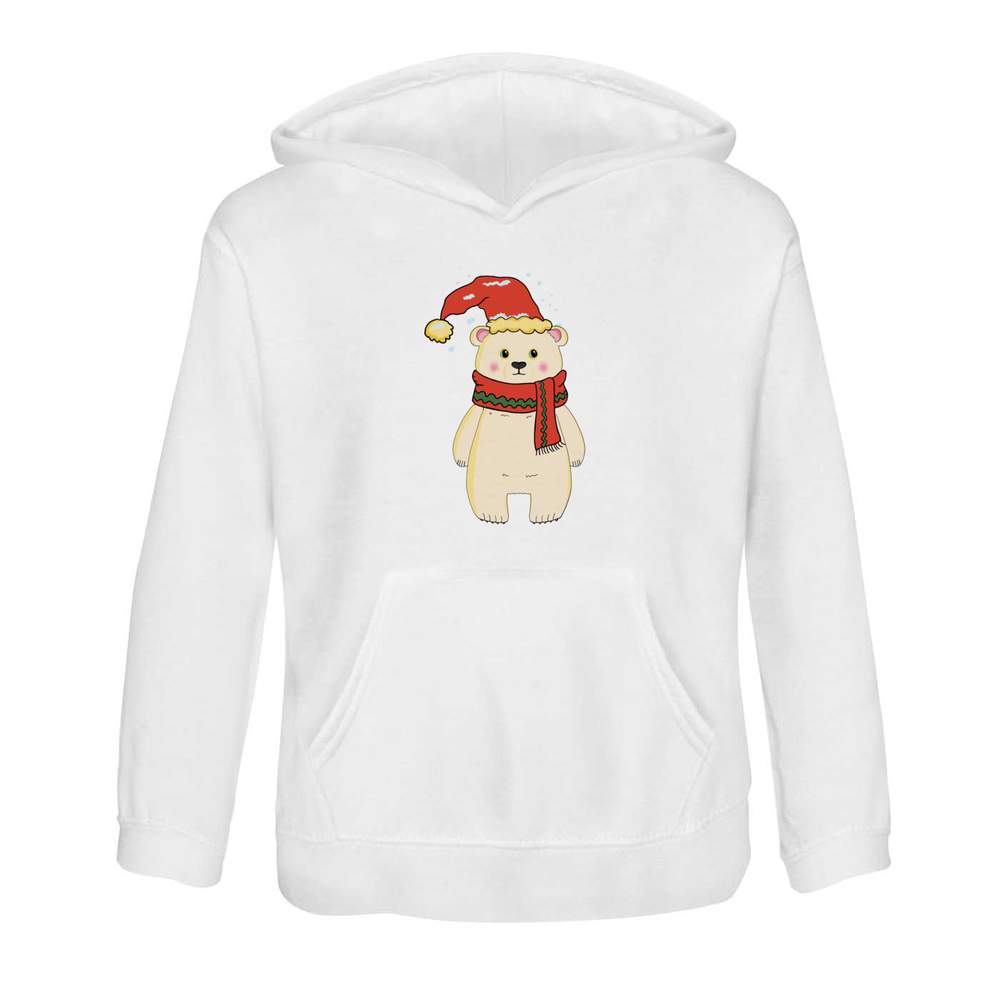 'Polar Bear Dressed For Snow' Children's Hoodie / Hooded Sweater (KO039691)