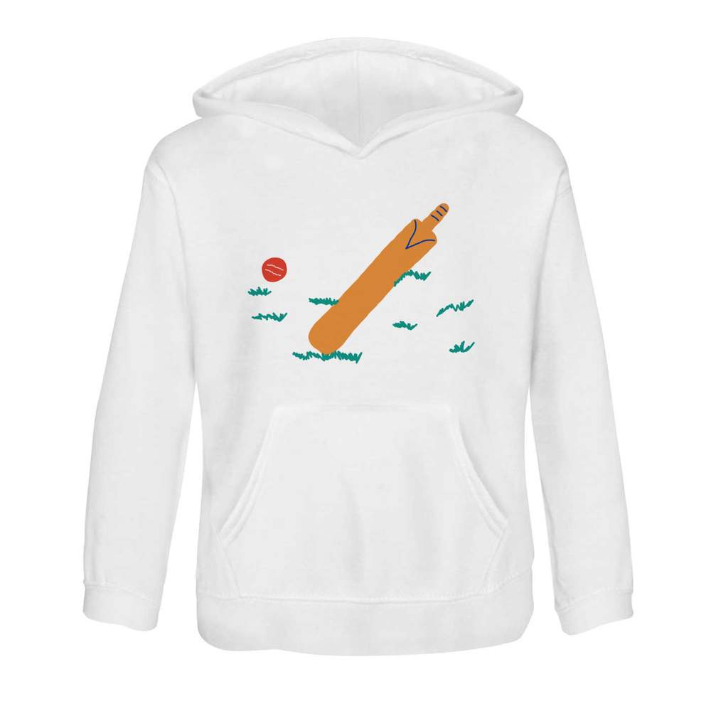 'Cricket bat and ball' Children's Hoodie / Hooded Sweater (KO040634)