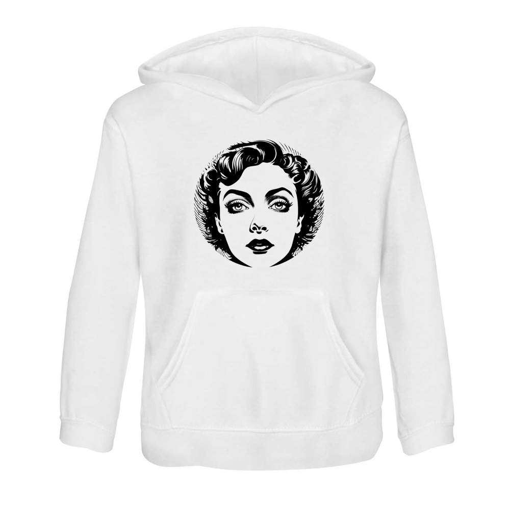 'Vintage Face' Children's Hoodie / Hooded Sweater (KO042709)