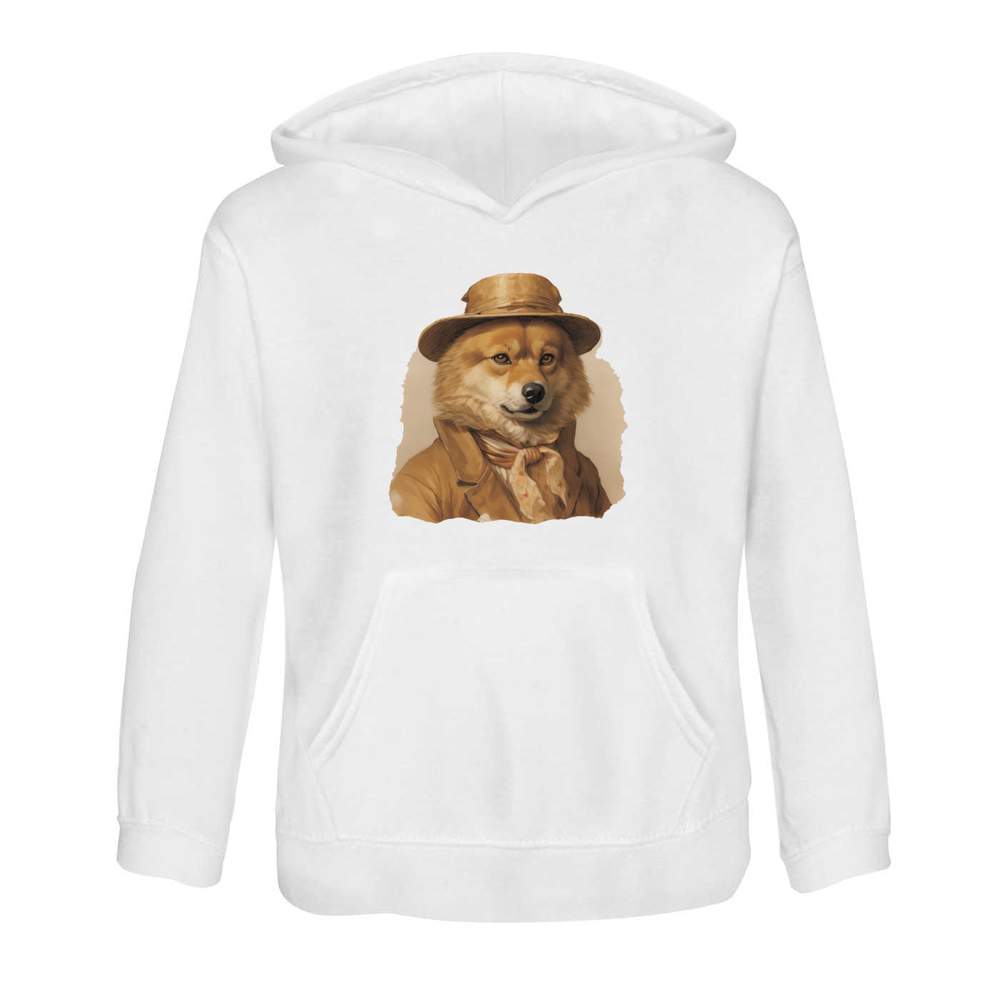 'Dapper Shiba Inu' Children's Hoodie / Hooded Sweater (KO043607)
