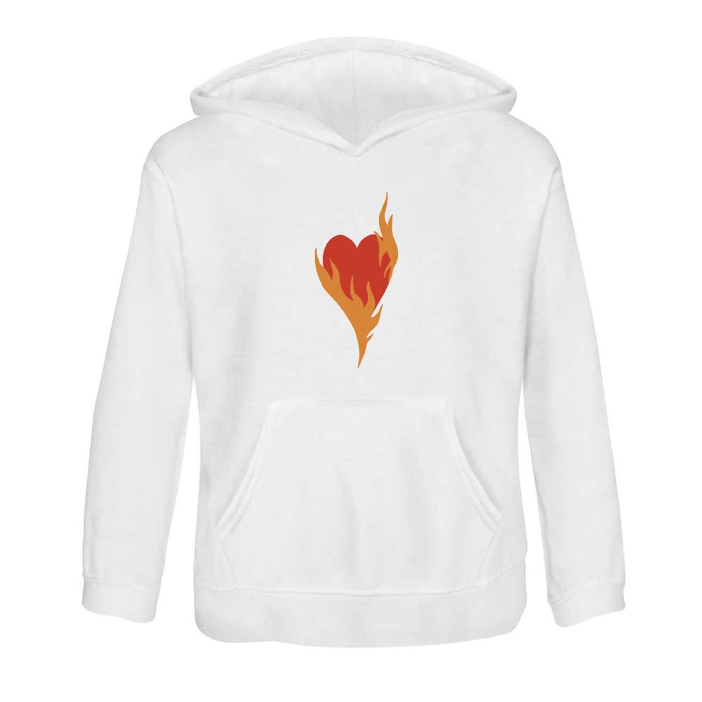 'Heart on Fire a Symbol of Passion' Children's Hoodie / Hooded Sweater (KO044191)