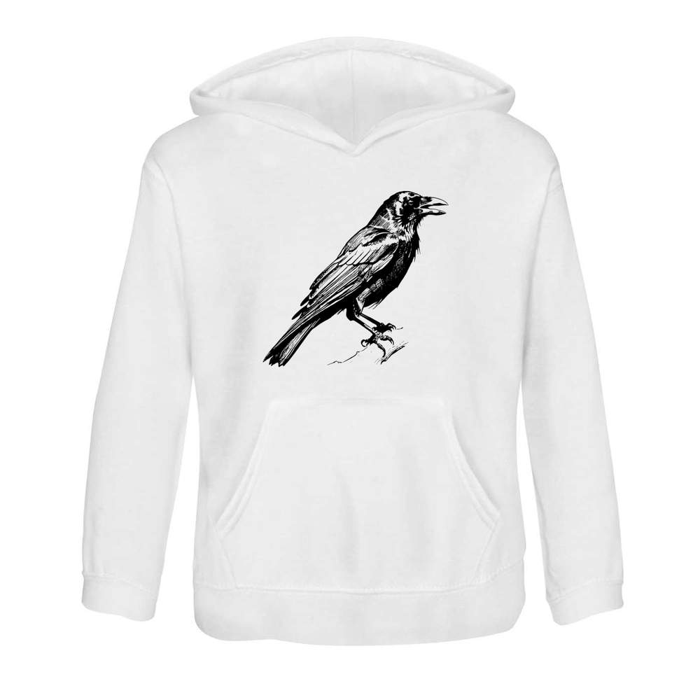 'Perched Crow' Children's Hoodie / Hooded Sweater (KO046180)