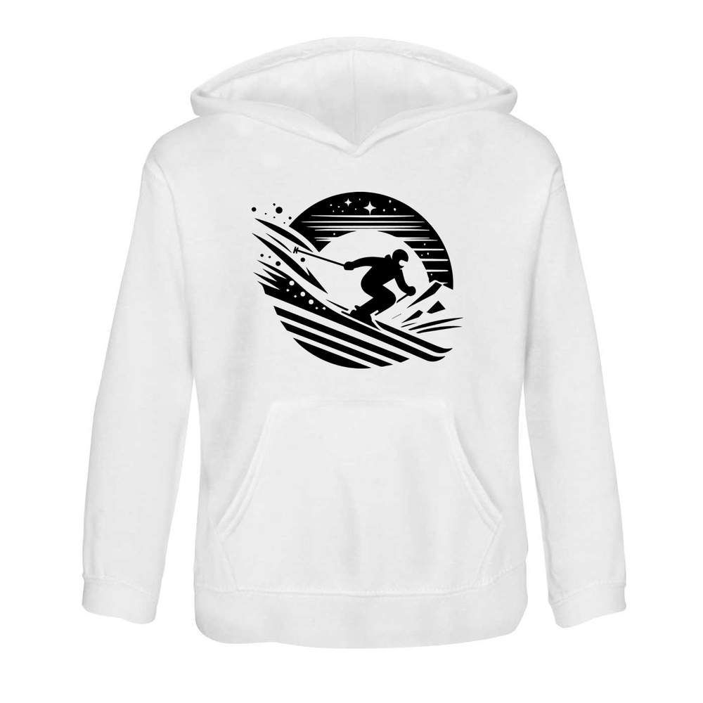 'Night Skiing' Children's Hoodie / Hooded Sweater (KO047692)