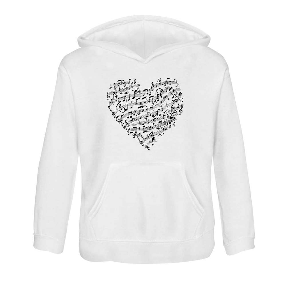 'Music Heart' Children's Hoodie / Hooded Sweater (KO048856) - Picture 4 of 15