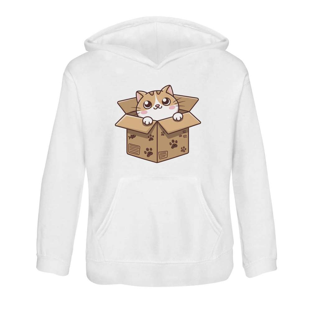 'Box Cat' Children's Hoodie / Hooded Sweater (KO050367)