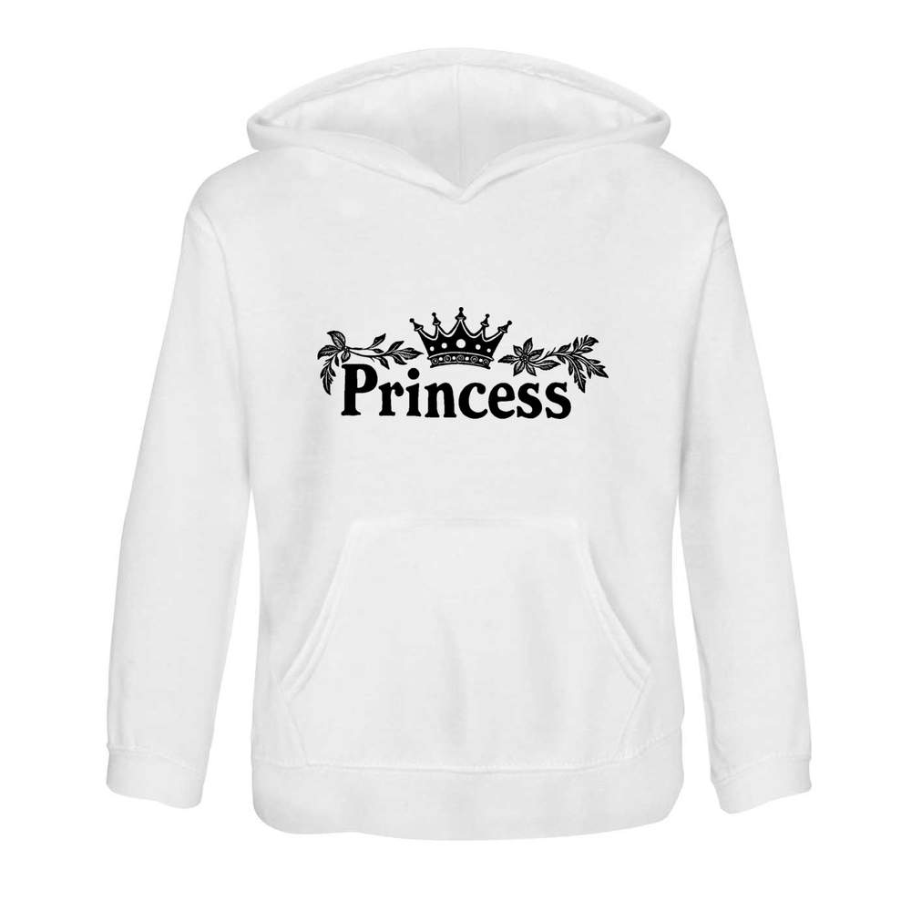 'Princess with Crown' Children's Hoodie / Hooded Sweater 5-6 Years (KO00127629)