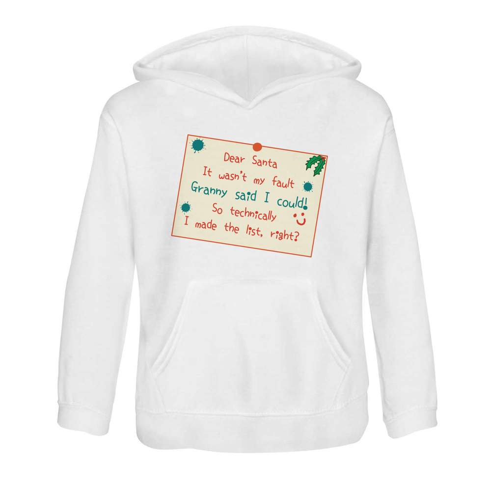 'Dear Santa, Granny Said I Could' Children's Hoodie / Hooded Sweater 5-6 Years (KO00128949)
