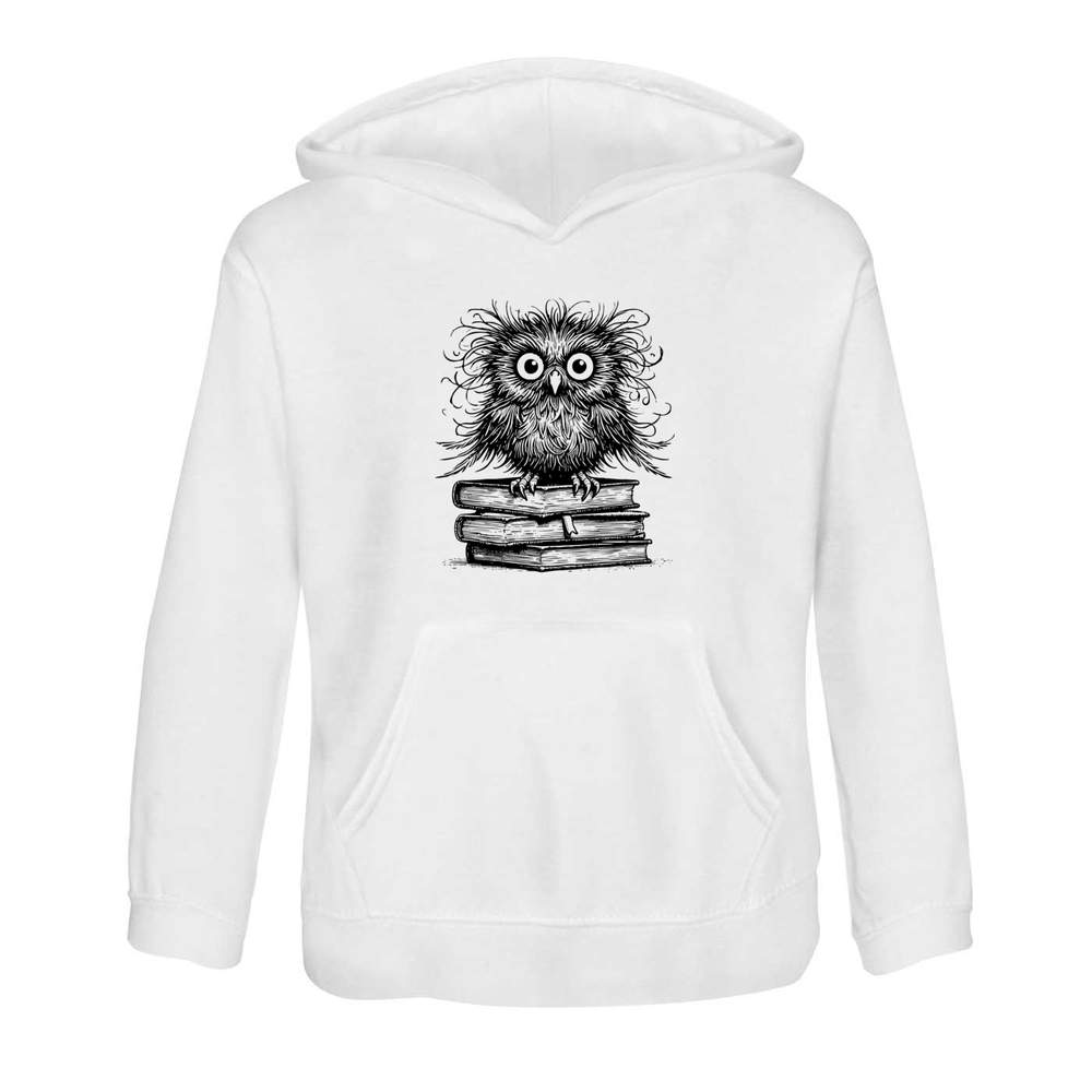 'Scruffy Book Owl' Children's Hoodie / Hooded Sweater (KO051615)