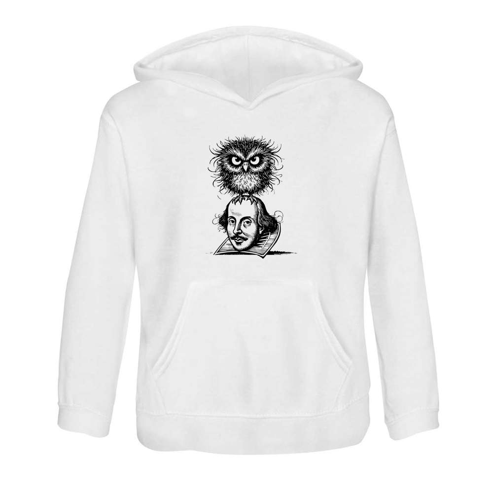 'William Shakespeare With Owl' Children's Hoodie / Hooded Sweater 5-6 Years (KO00131181)