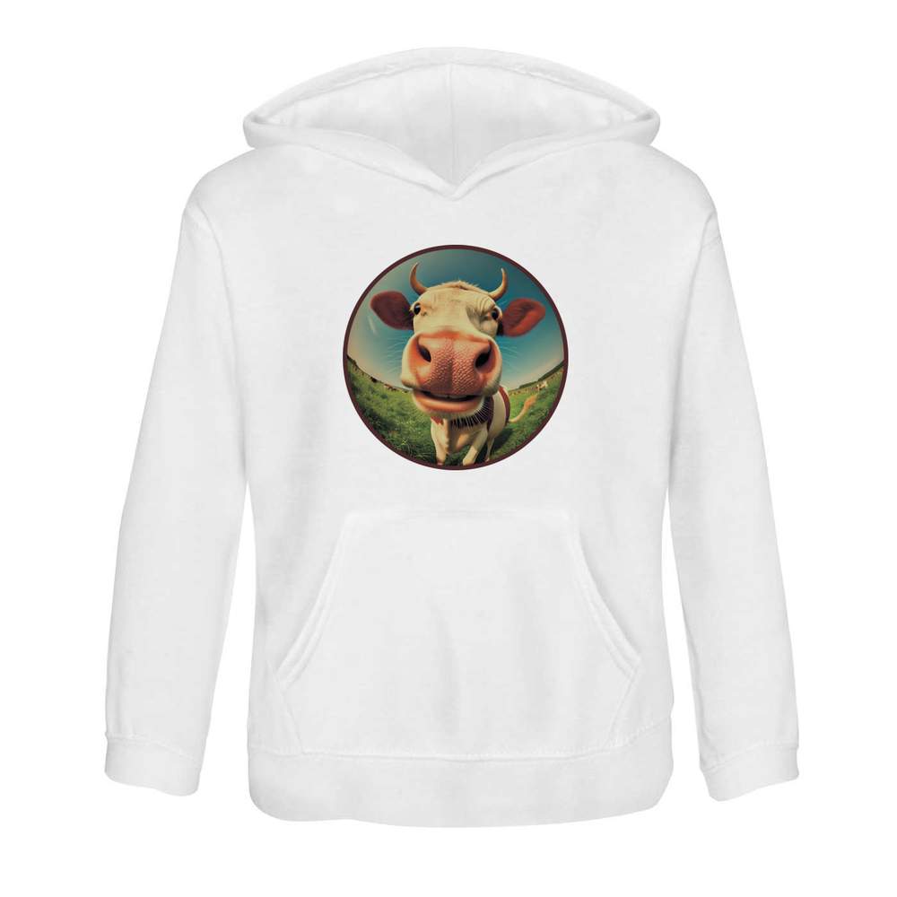 'Smiling Cow' Children's Hoodie / Hooded Sweater (KO051843)