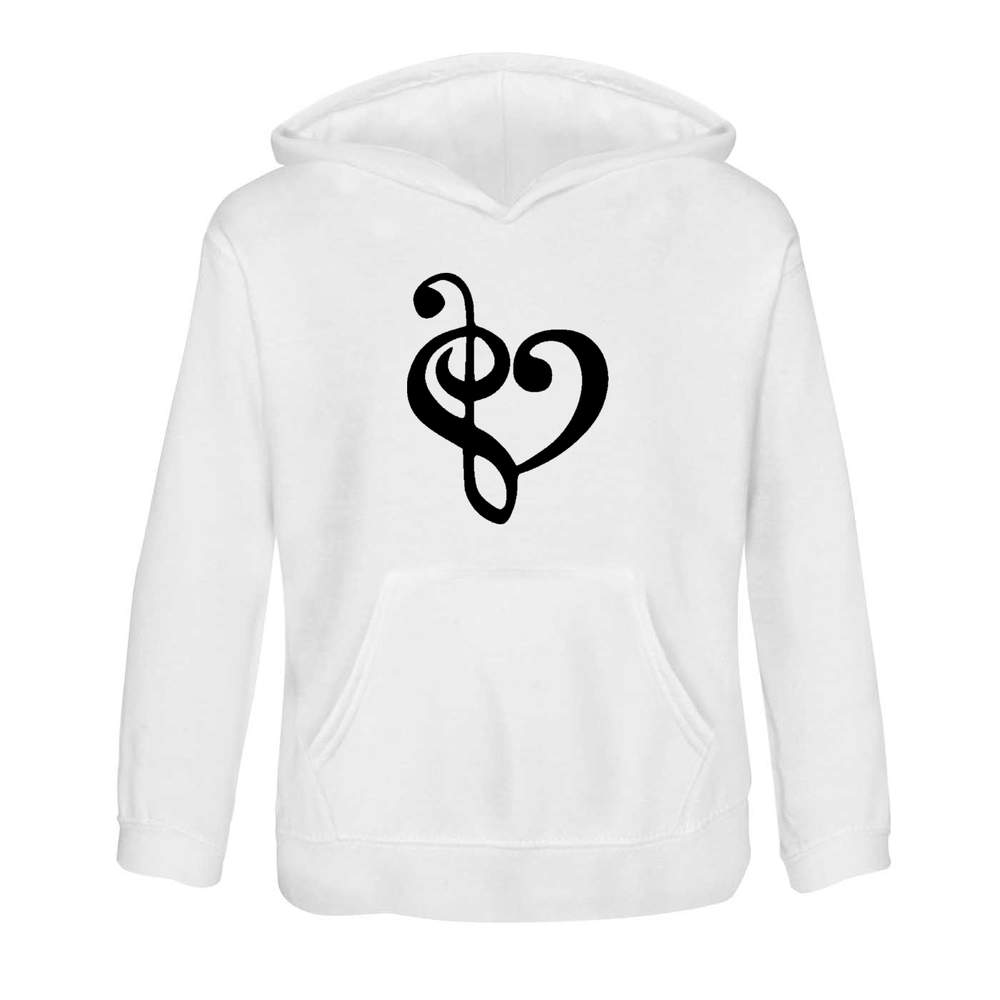 'Heart Music Note' Children's Hoodie / Hooded Sweater (KO052549)