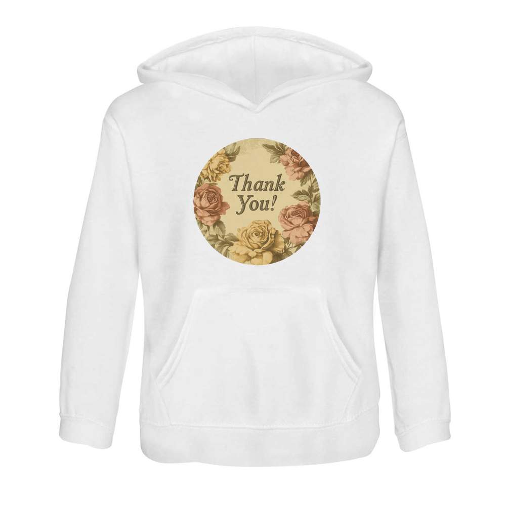 Kinder Hoodie / Kapuzenpullover "Danke mit Rosen" (KO052896) - Bild 4 von 15