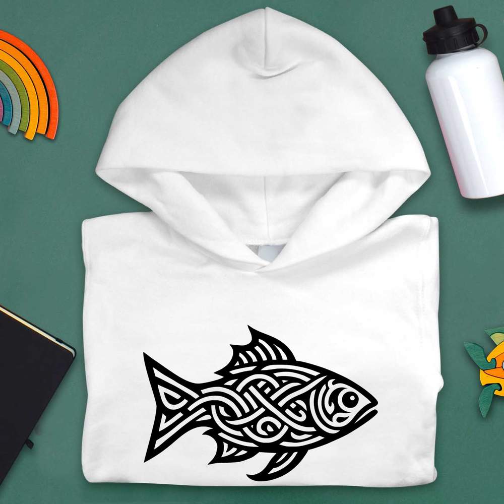 'Celtic Fish' Children's Hoodie / Hooded Sweater (KO053642) - Picture 6 of 15